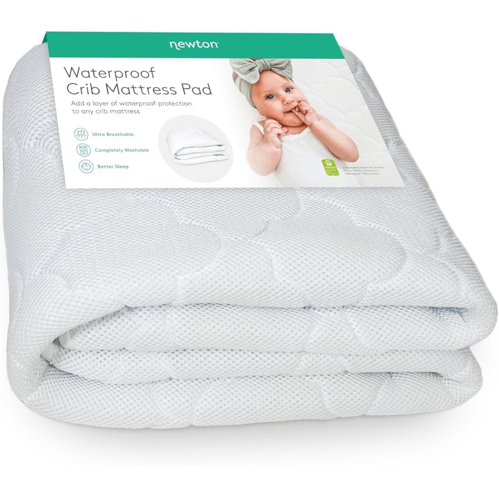 Brand New Newton Waterproof Crib Mattress Pad Cover White